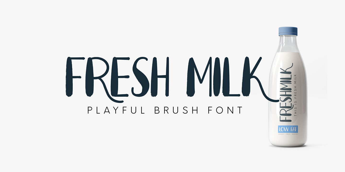 Пример шрифта Fresh Milk